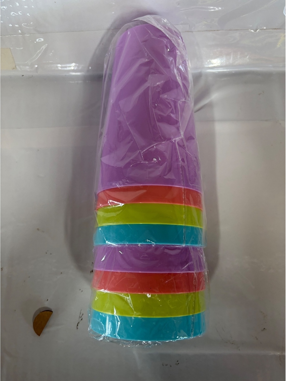 Set of 6 Colorful Plastic Drinking Cups